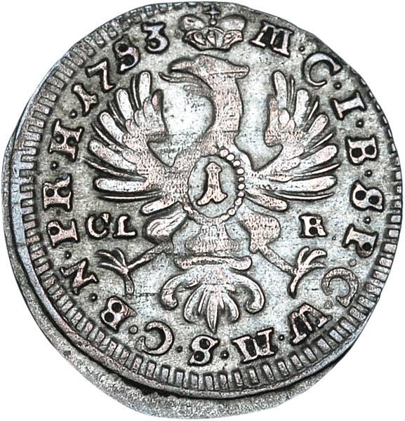 1 Kreuzer Brandenburg-Bayreuth Friedrich II. 1741 - 1753
