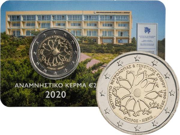 2 Euro Zypern 30 Jahre Institut für Neurologie und Genetik Zypern 2020