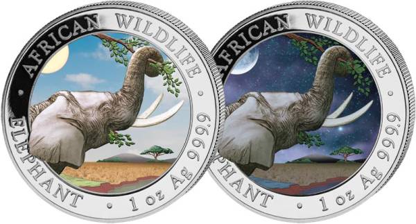 2 x 100 Shillings SomalialDay & Night Elefant 2023