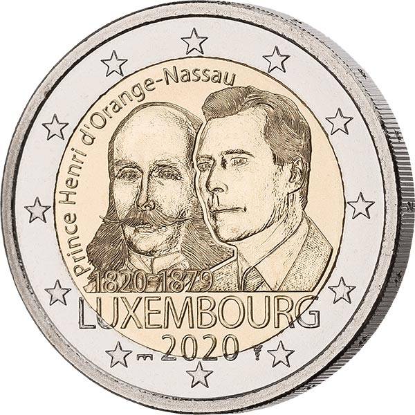 2 Euro Luxemburg 200. Geburtstag von Prinz Heinrich von Oranien-Nassau 2020
