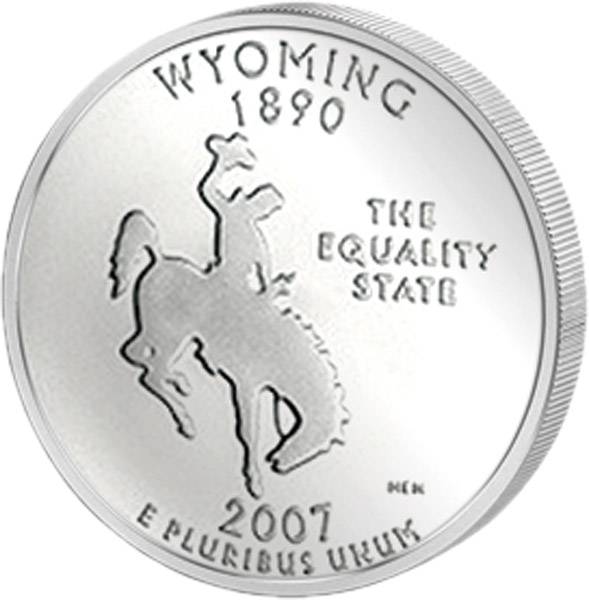 Quarter Dollar USA Wyoming 2007