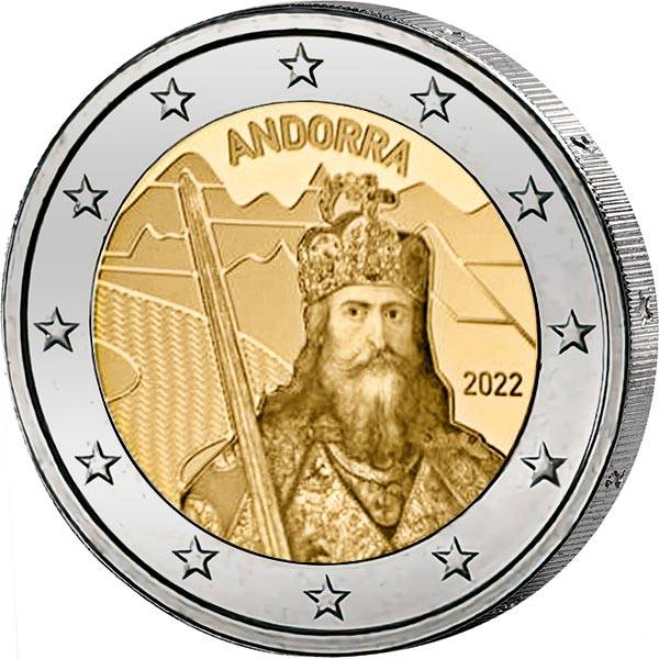 2 Euro Andorra Die Legende von Karl dem Großen 2022
