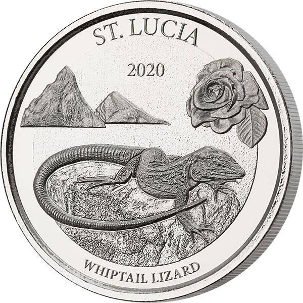 1 Unze Silber St. Lucia Whiptail Lizard 2020