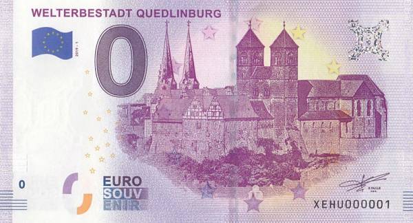 0-Euro-Banknote Welterbestadt Quedlinburg 2019