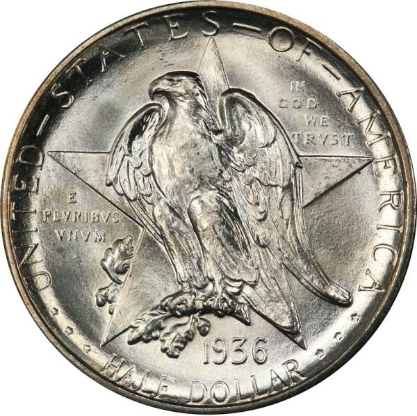 1/2 Dollar USA 100 Jahre Unabhängigkeit von Texas 1934-1938
