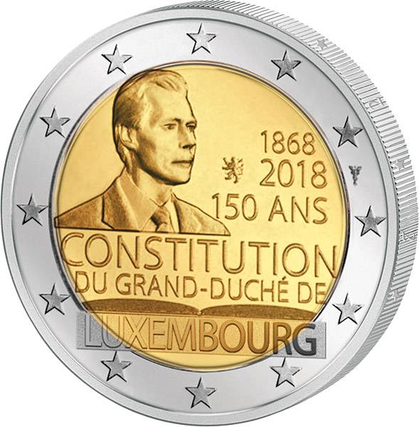 2 Euro Luxemburg 150 Jahre Verfassung 2018