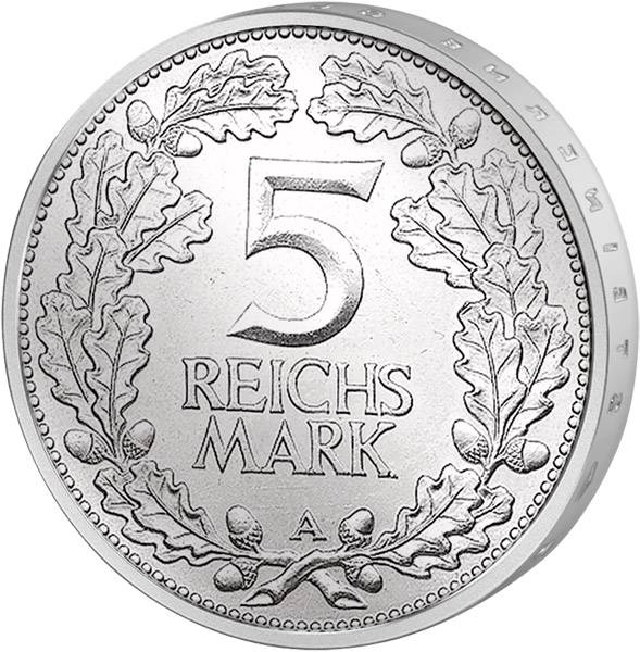 5 Mark Weimarer Republik Jahrtausendfeier Rheinlande 1925 Vorzüglich