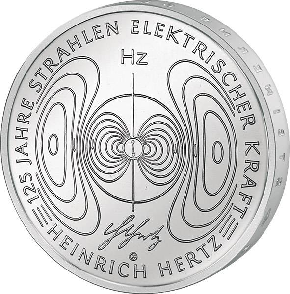 10 Euro BRD Heinrich Hertz 125 Jahre Strahlen elektrischer Kraft 2013