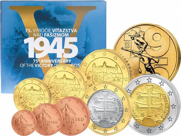 Euro-Kursmünzensatz Slowakei inklusive Gedenkprägung 2020