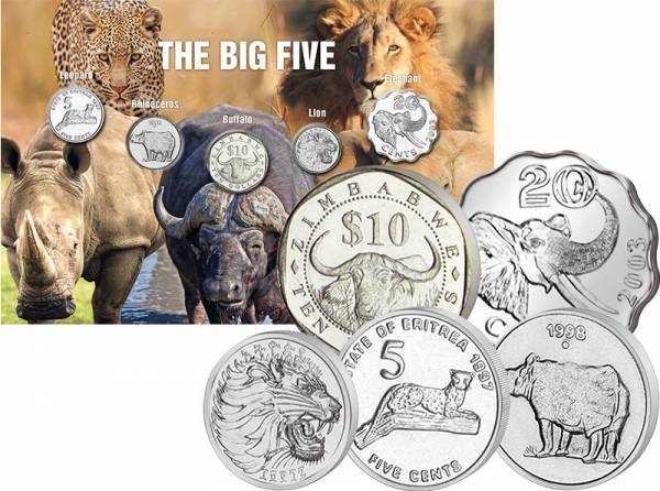 5er Set Kursmünzen Big Five