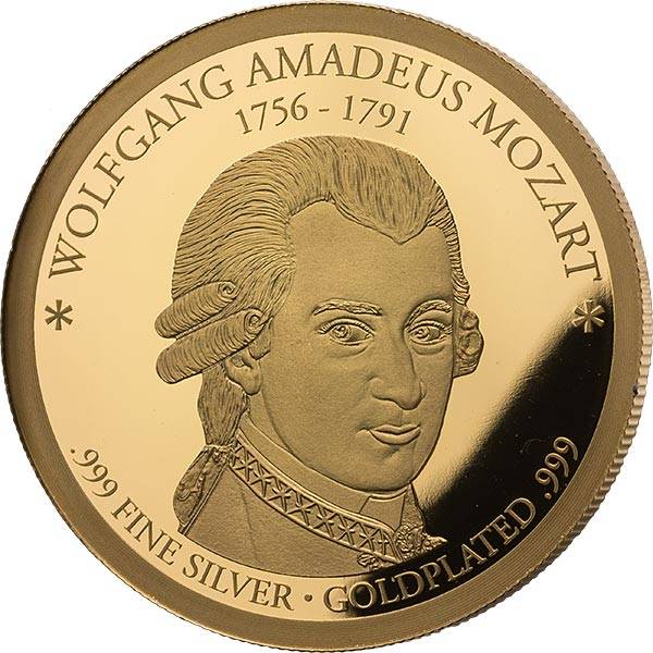 250 Francs Tschad 230. Todestag Wolfgang Amadeus Mozart 2021