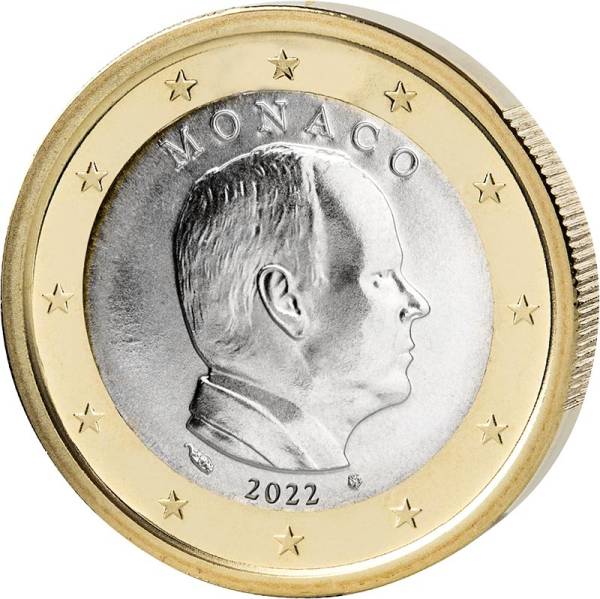 1 Euro Monaco Fürst Albert II. 2022
