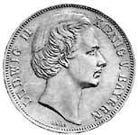 Taler Vereinstaler Ludwig II. 1871  Vorzüglich