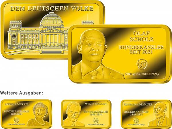 Gold-Kollektion: Deutsche Bundeskanzler & Bundespräsidenten