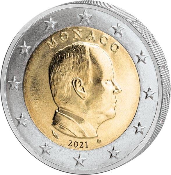 2 Euro Monaco Fürst Albert II. 2021