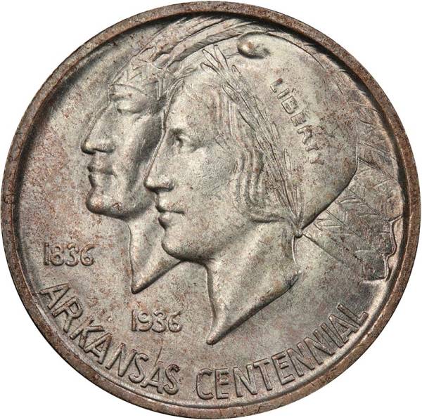 1/2 Dollar USA 100 Jahre Bundesstaat Arkansas 1935-1939