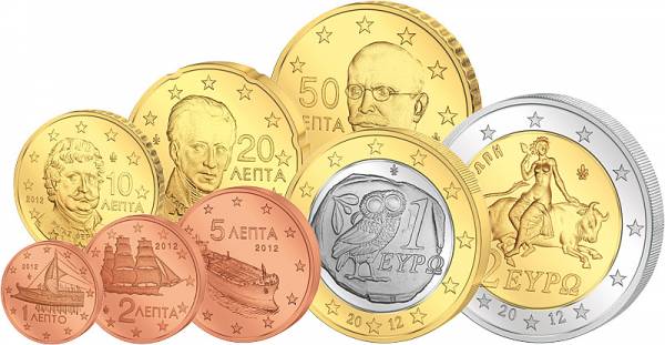 Euro-Kursmünzensatz Griechland Stempelglanz