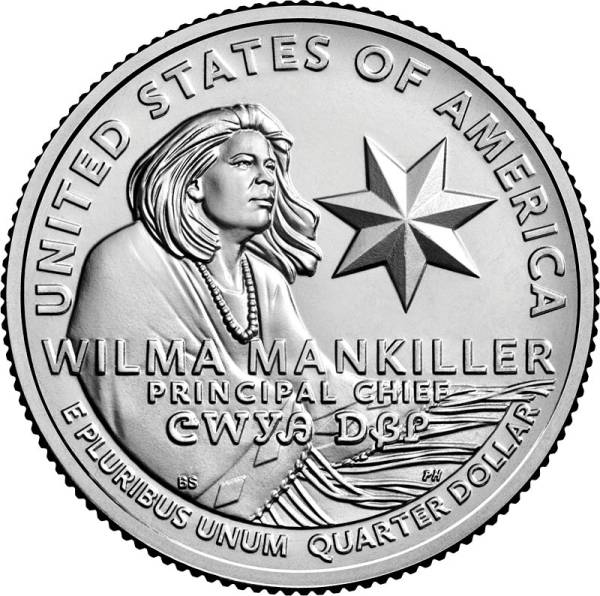 25 Cents USA American Woman Quarter - Wilma Mankiller  2022