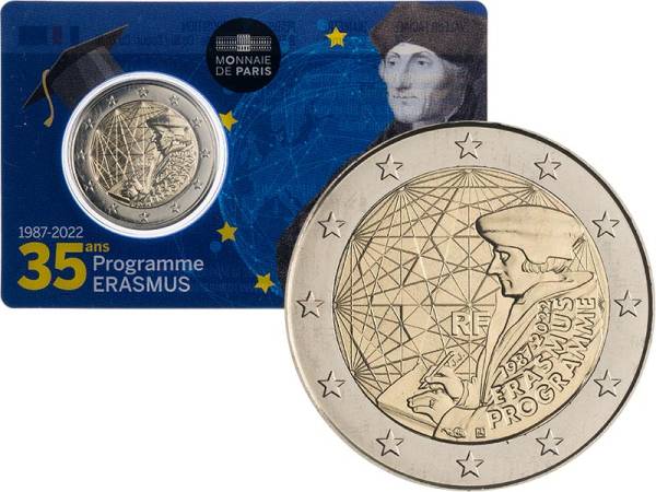 2 Euro Frankreich 35 Jahre Erasmus-Programm 2022