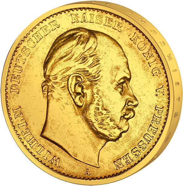 10 Mark Preußen Kaiser Wilhelm I. 1872-1873 Sehr schön