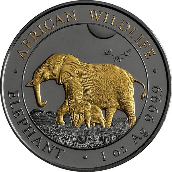 100 Shillings Somalia Elefant 2022 Golden Enigma Edition