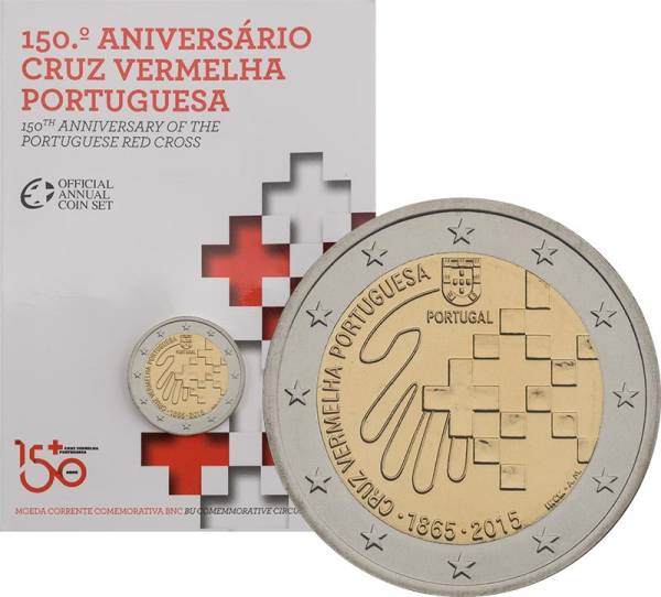 2 Euro Portugal 150 Jahre Portugiesisches Rotes Kreuz 2015