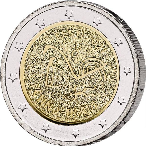 2 Euro Estland Finno-Ugrische Völker 2021