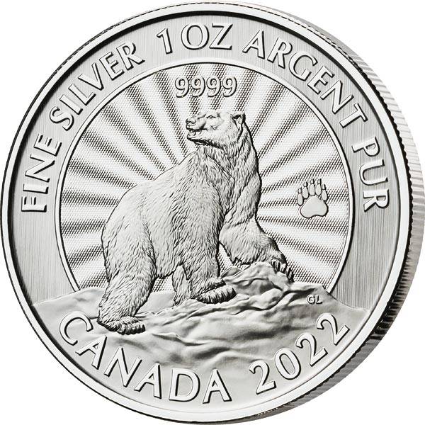 1 Unze Silber Kanada Majestic Polar Bear 2022