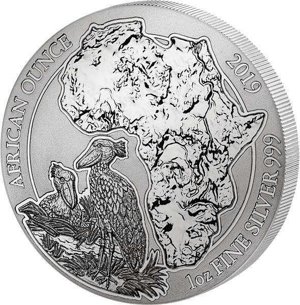 1 Unze Silber Ruanda Schuhschnabel 2019