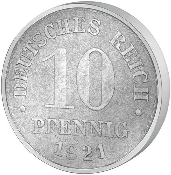 10 Pfennig Weimarer Republik ohne Perlkreis 1917-1922 Sehr schön