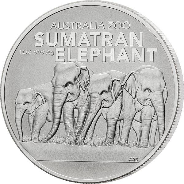 1 Unze Silber Australien Sumatra Elefant 2022