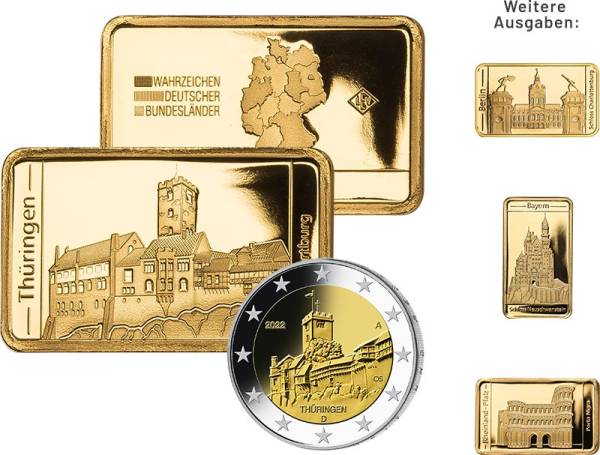 Goldbarren-Kollektion: Wahrzeichen deutscher Bundesländer
