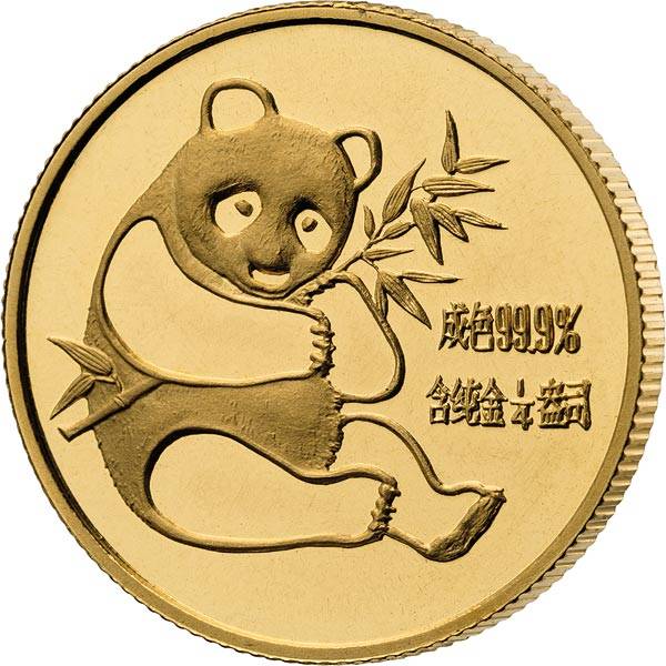 1/4 Unze Gold China Panda 1982