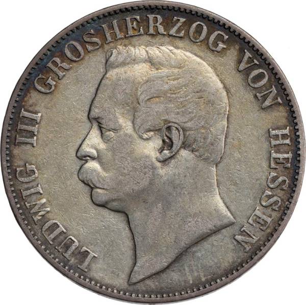 Vereinstaler Hessen-Darmstadt Großherzog Ludwig III. 1857-1871
