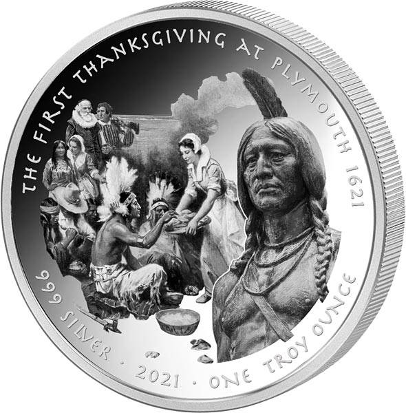 1 Dollar USA Oglala Lakota Sioux Nation - Erstes Thanksgiving 2021