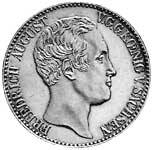 Konventionstaler Friedrich August II. 1836-37 Silber ss-vz