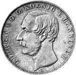 Taler Doppeltaler Georg V. 1854-1855  Vorzüglich