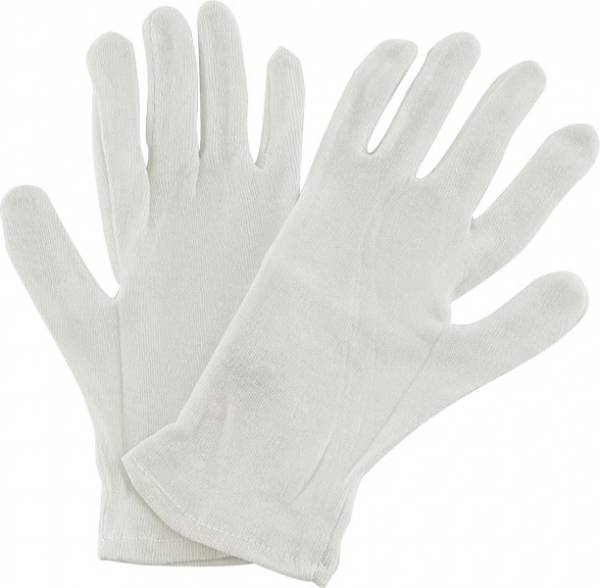 Trikot-Handschuh Baumwolle weiß