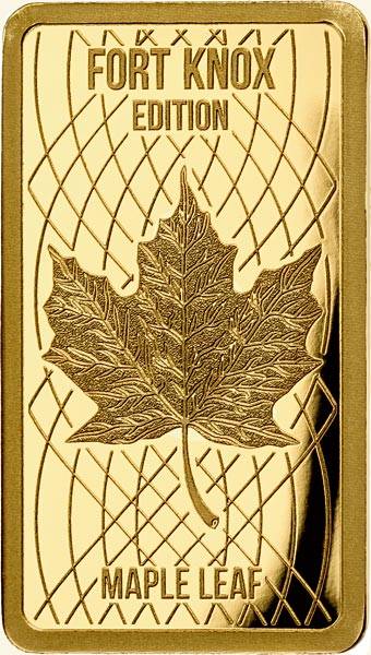 Goldbarren Fort Knox Maple Leaf
