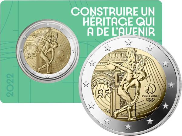 2 Euro Frankreich Olympia 2024 - Genius Coincard 2022
