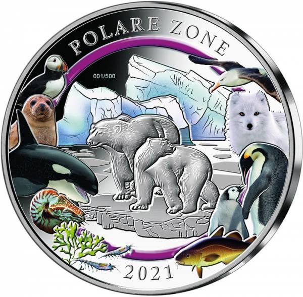 3 Unzen Silber Gedenkprägung Polare Zone 2021