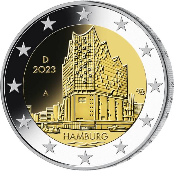 2 Euro BRD Hamburg Elbphilharmonie 2023