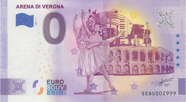 0-Euro-Banknote Italien - Arena di Verona 2022