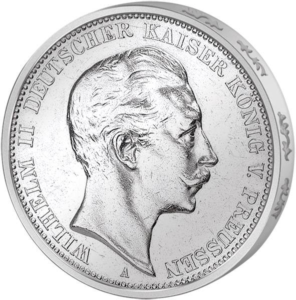 5 Mark Preußen Kaiser Wilhelm II. 1891-1908 Sehr schön