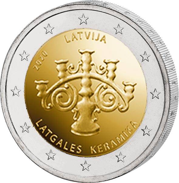 2 Euro Lettland Lettgallische Keramik 2020