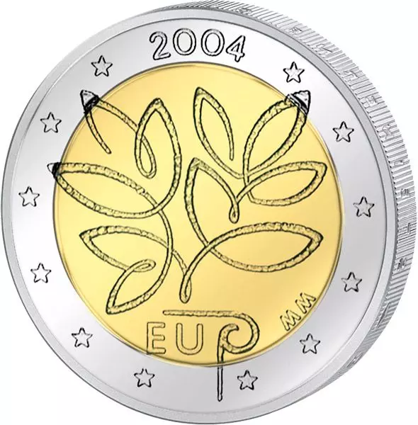 Vorderseite 2 Euro Finnland EU-Erweiterung 2004