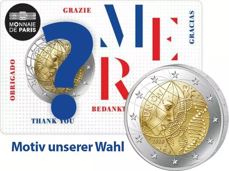 Das Bild zeigt 2 Euro Frankreich Medizinische Forschung 2020 Motiv unserer Wahl